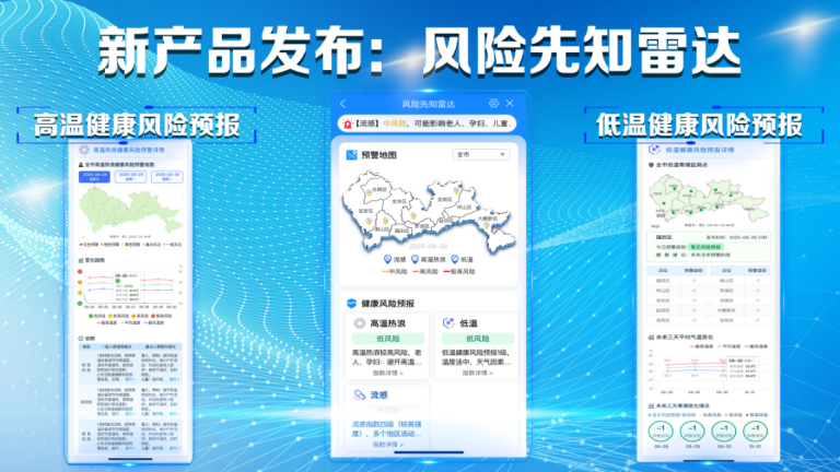 The two newly-released meteorological service products in the first phase.