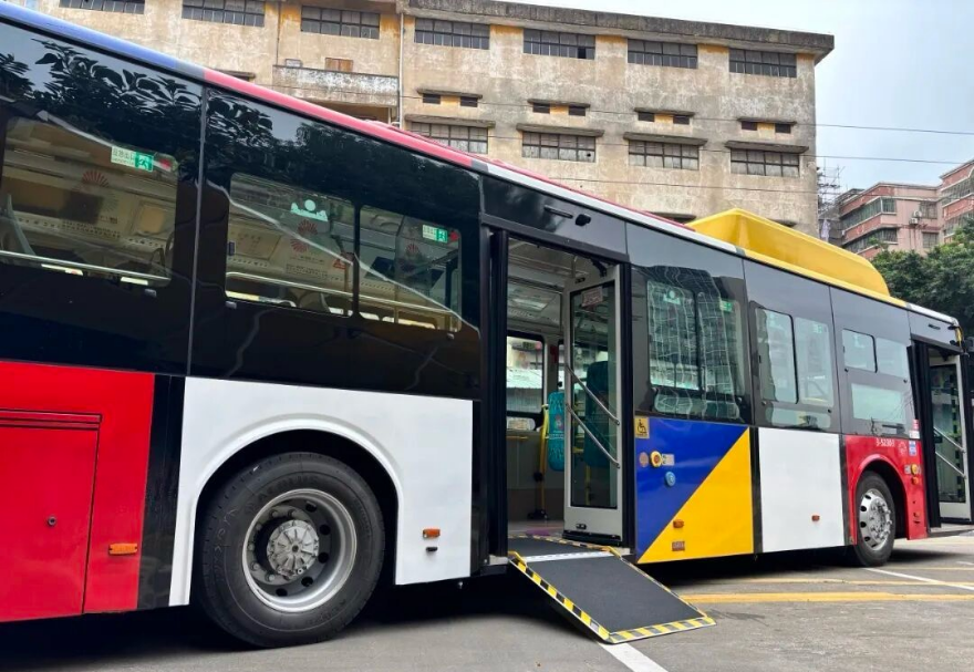 Renovated barrier-free bus.